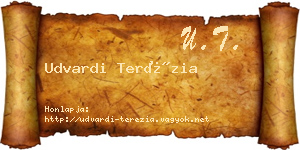 Udvardi Terézia névjegykártya